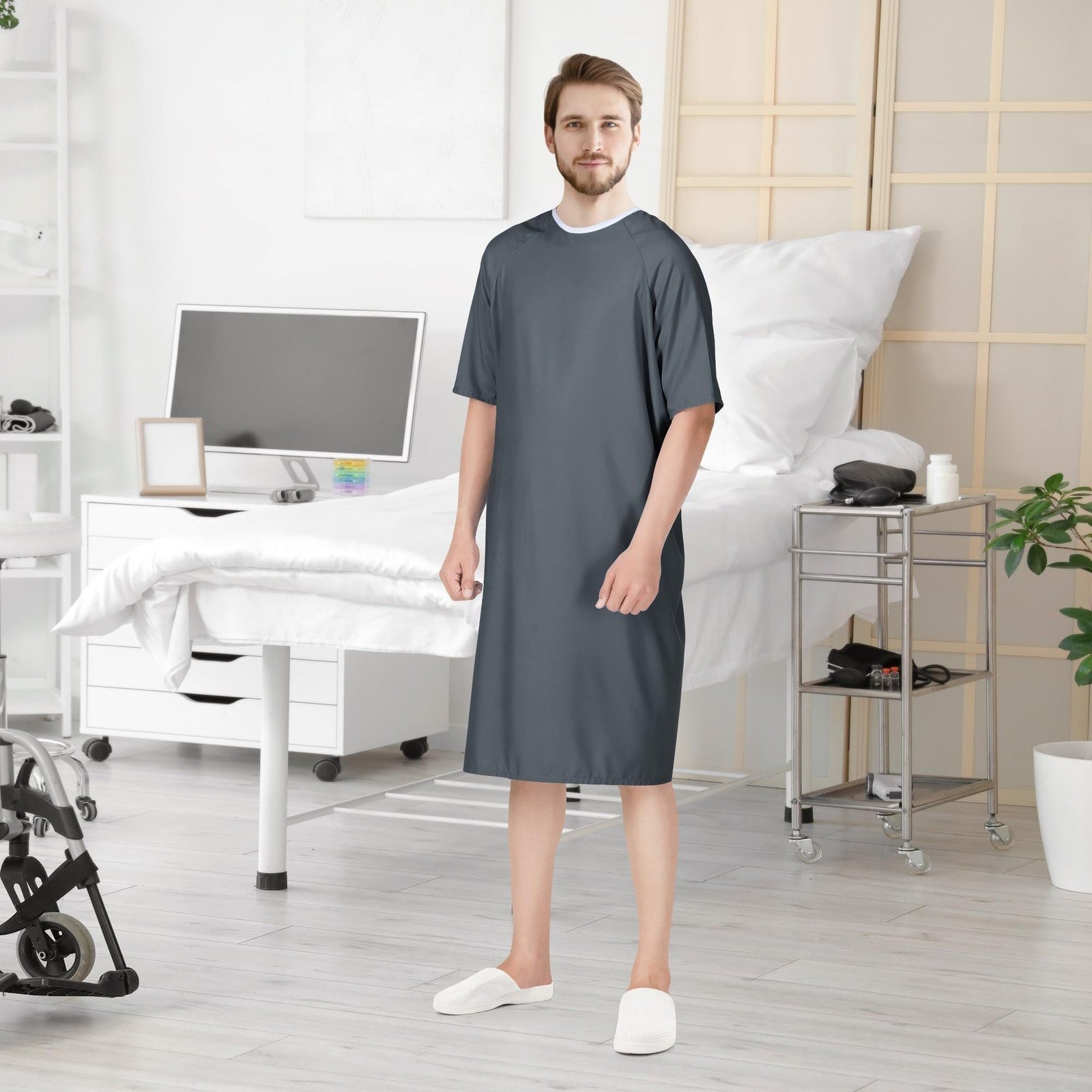 Utopia Care Men’s Hospital Gown Soft and Comfortable Patient Gown…