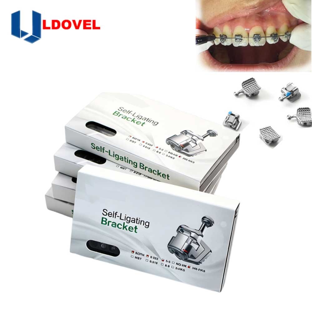 1 box /20pcs Dental Orthodontic Self Ligating Braces Bracket Roth.022 Hooks 345