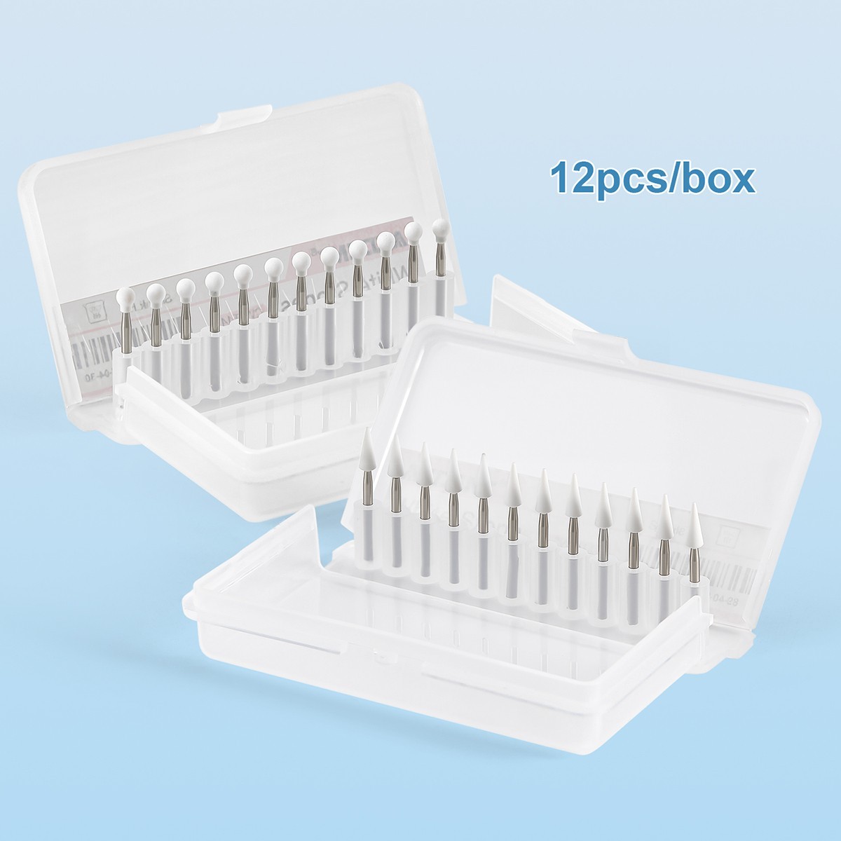 AZDENT Dental Flame White Stone Polishing FG Burs 12/pk Abrasion