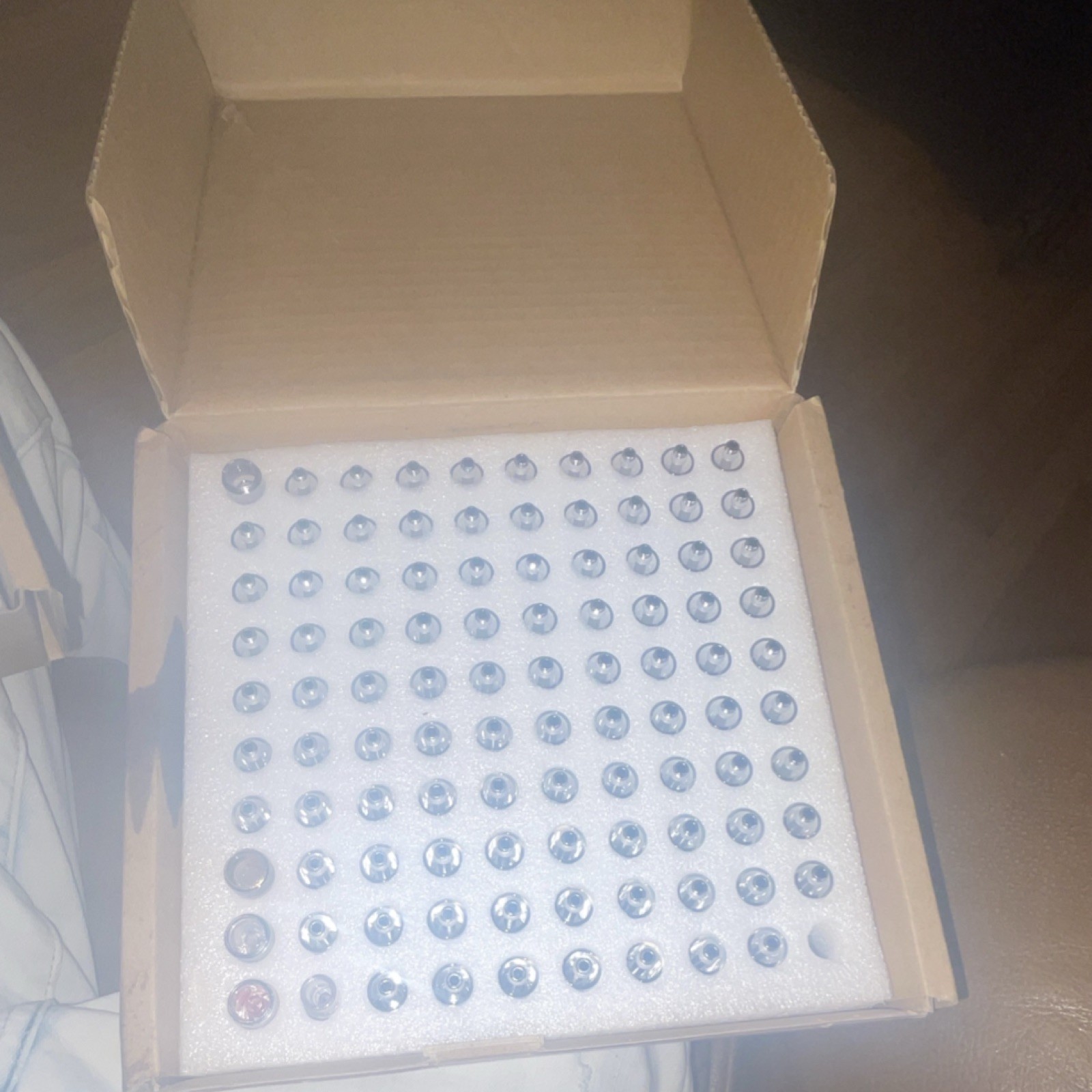 Glass Lab Vials with Screw Caps for Physical Laboratory, Empty in Box