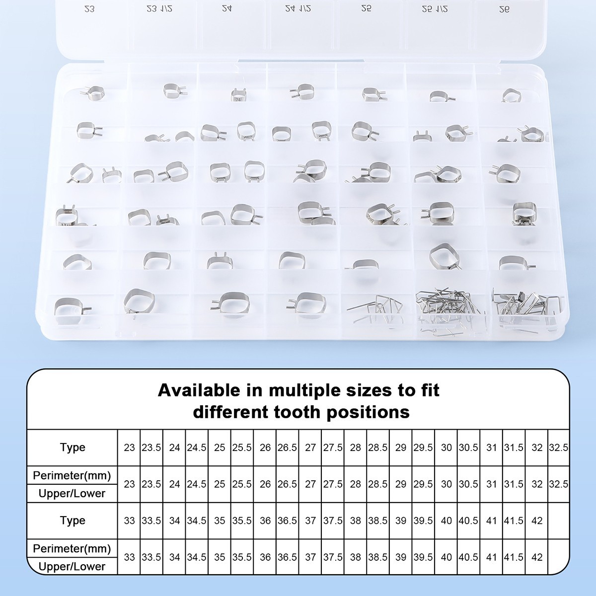 Kids Space Maintainer Kit Stainless Steel Bands 59pcs Wires 40pcs Orthodontic