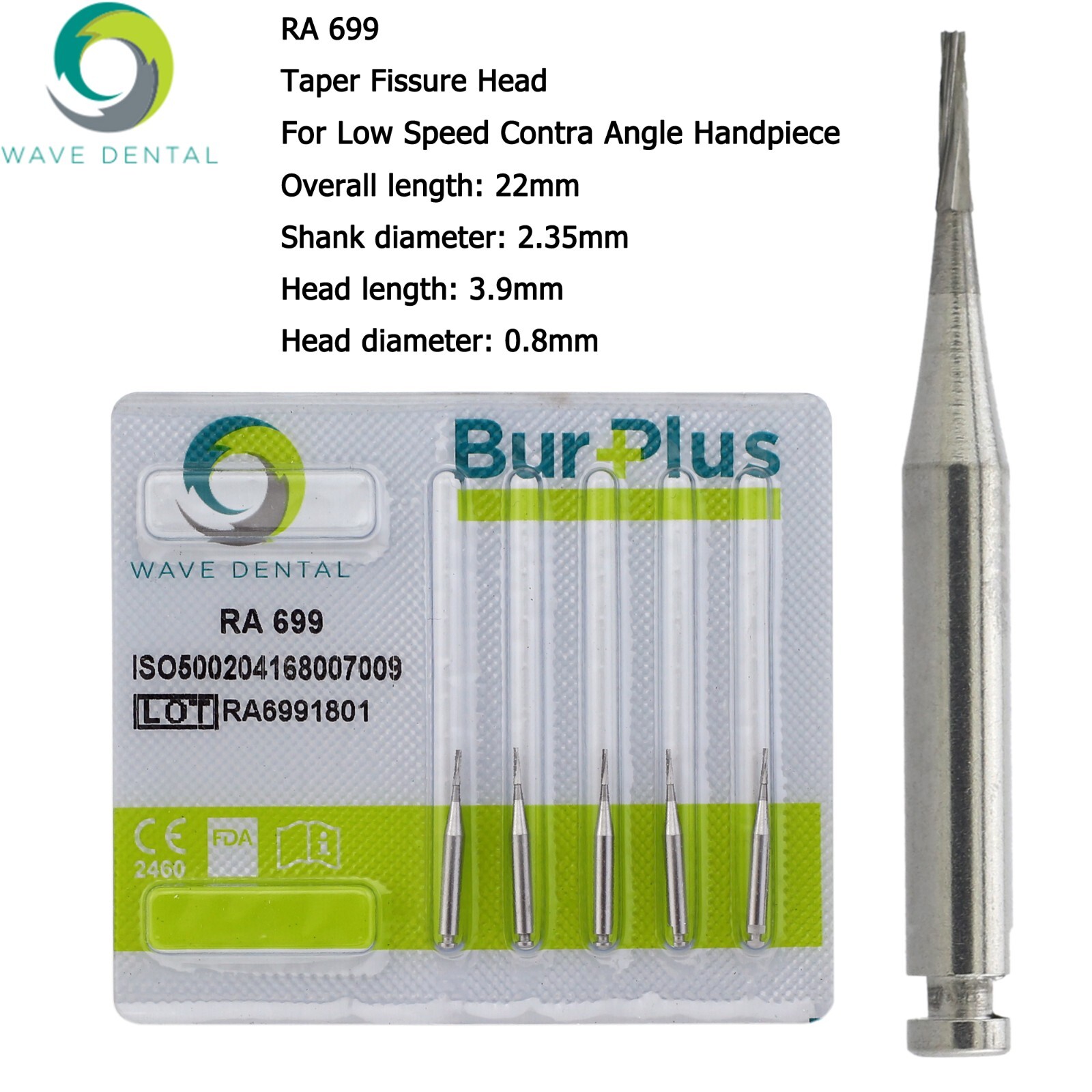 Wave Dental Carbide Burs For Low Speed Contra Angle RA 699 701 702 MIDWEST Prima