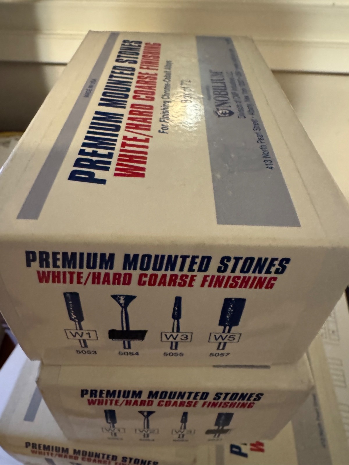Dental Lab HP mounted white stones 6 x 72