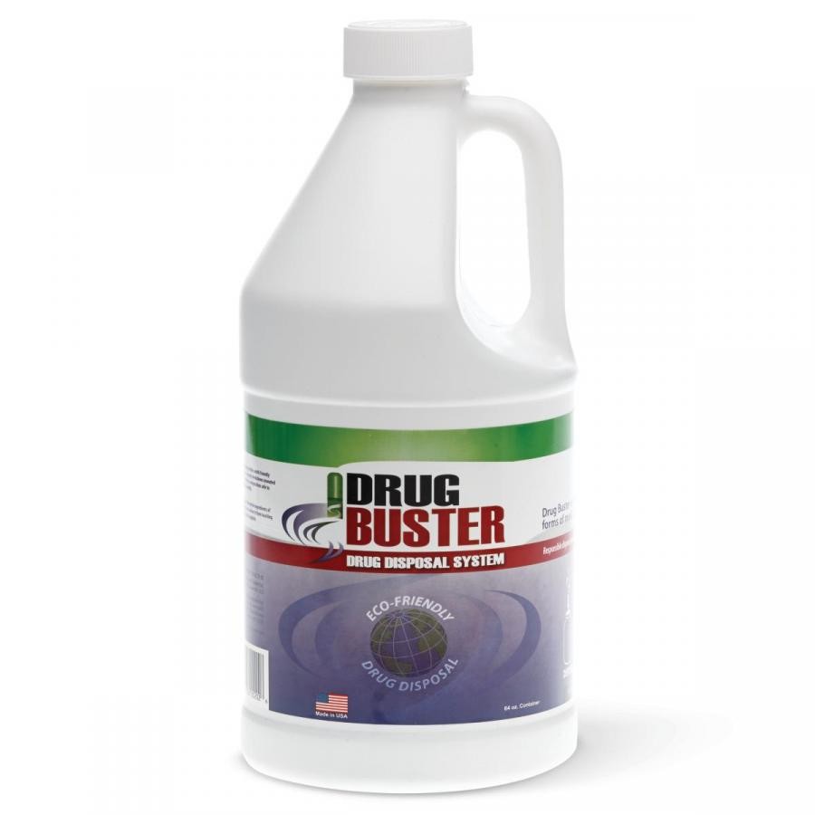 Medline Drug Buster Drug Disposal System, Liquid, 64 ounce Bottle, Clear