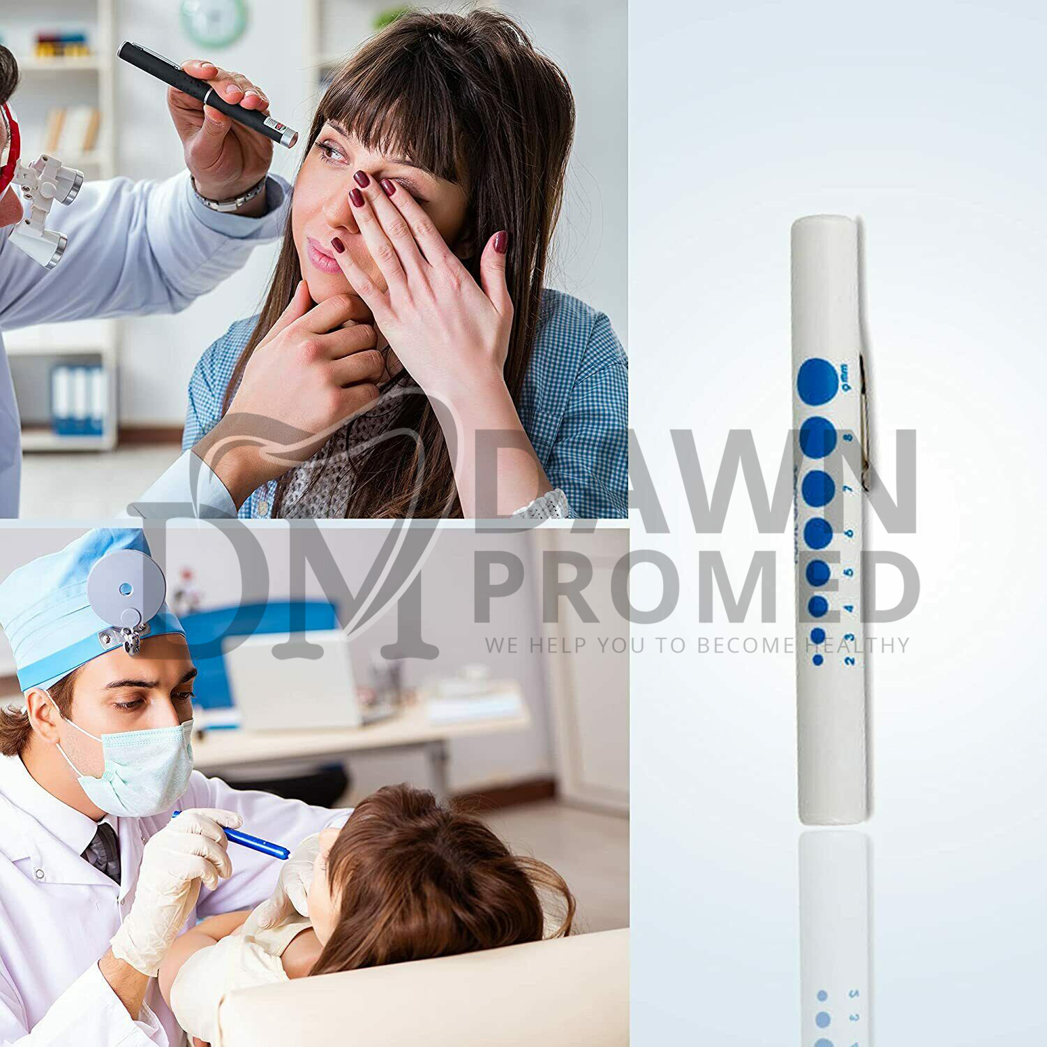 10 Pcs Penlights Set – Colorful Pupil Gauge Penlights For Nurse Doctor Paramedic