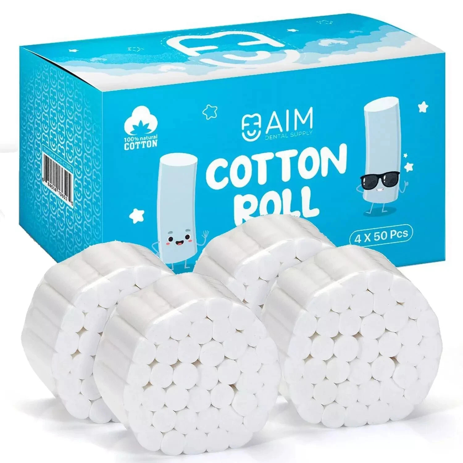Rollos deAlgodon Dental Paquete De 200 Rollos Algodon Absorbente De Alta Calidad