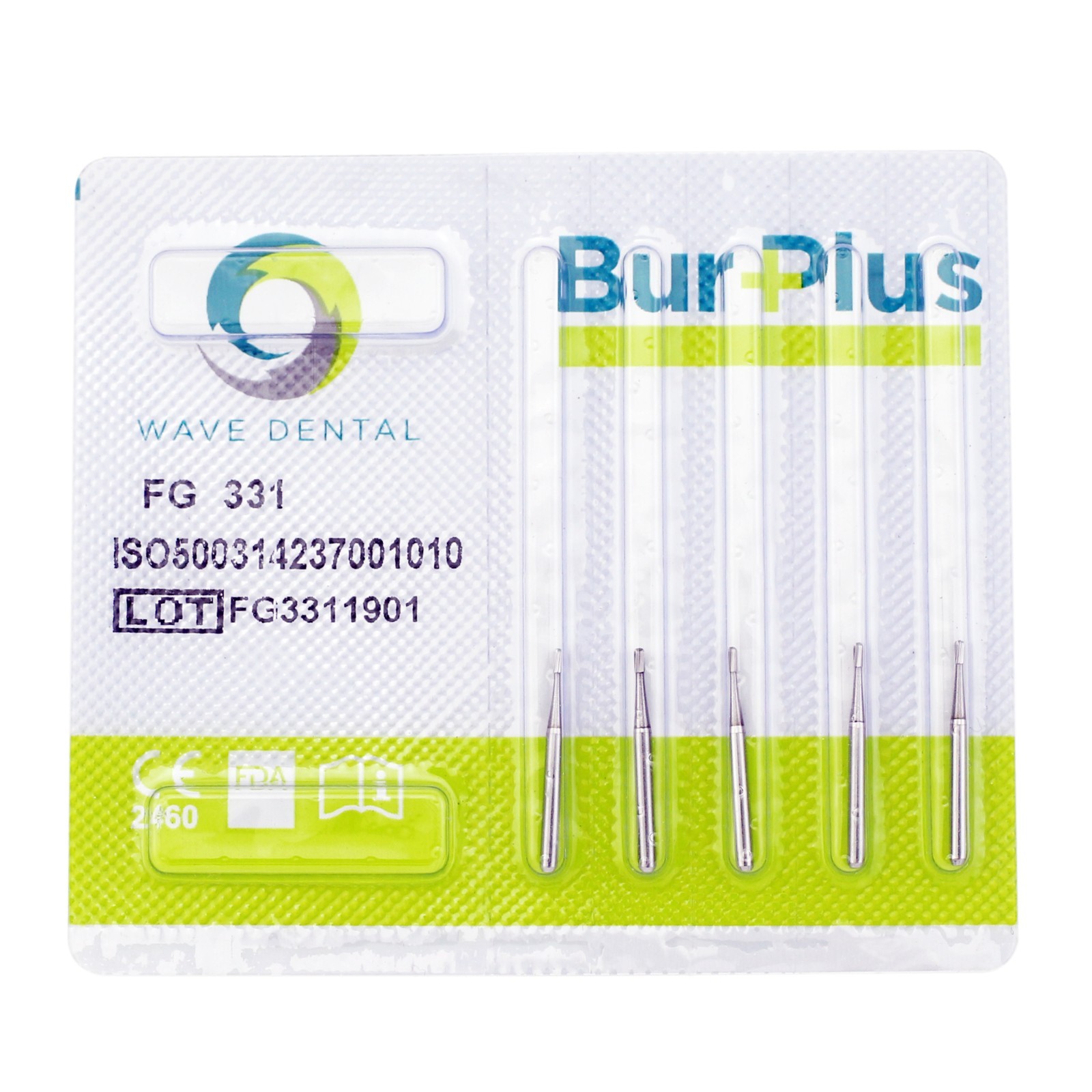 Dental Carbide Burs FG 331 Friction Grip Tungsten Carbides Pear 19mm High Speed