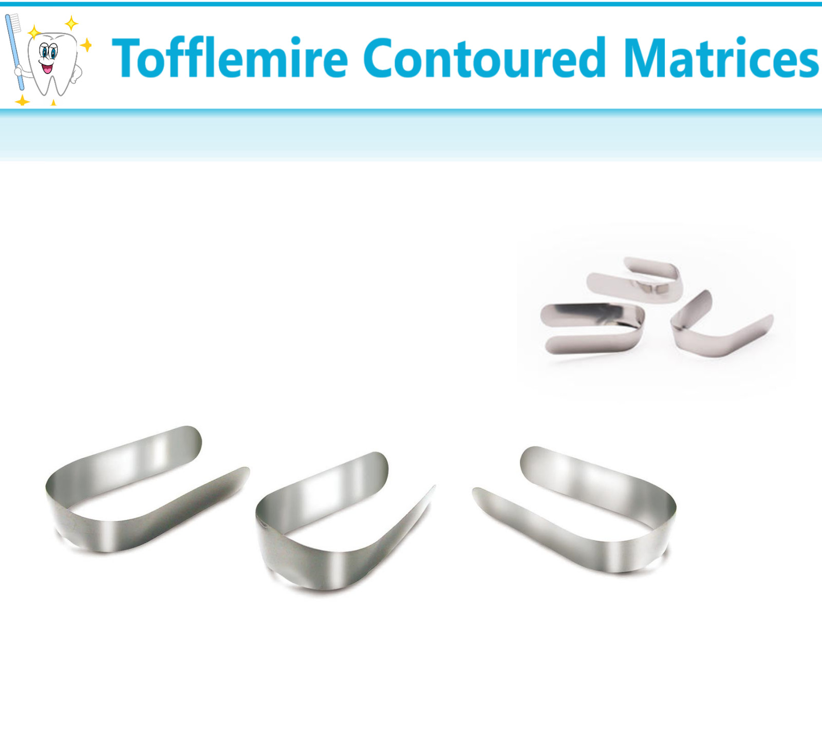 Dental universal Matrix Bands Tofflemire Stainless Steel bands 0.015 #1#2 #3 #13