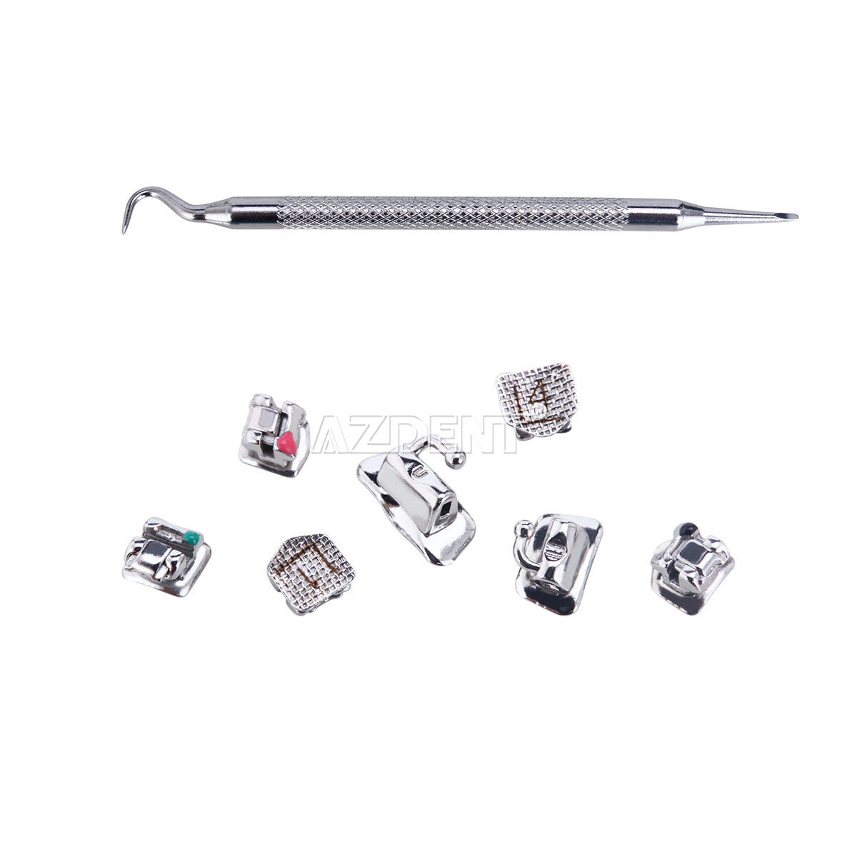 AZDENT Dental Orthodontic Self-Ligating Brackets Braces Roth MBT.022 Hooks 345