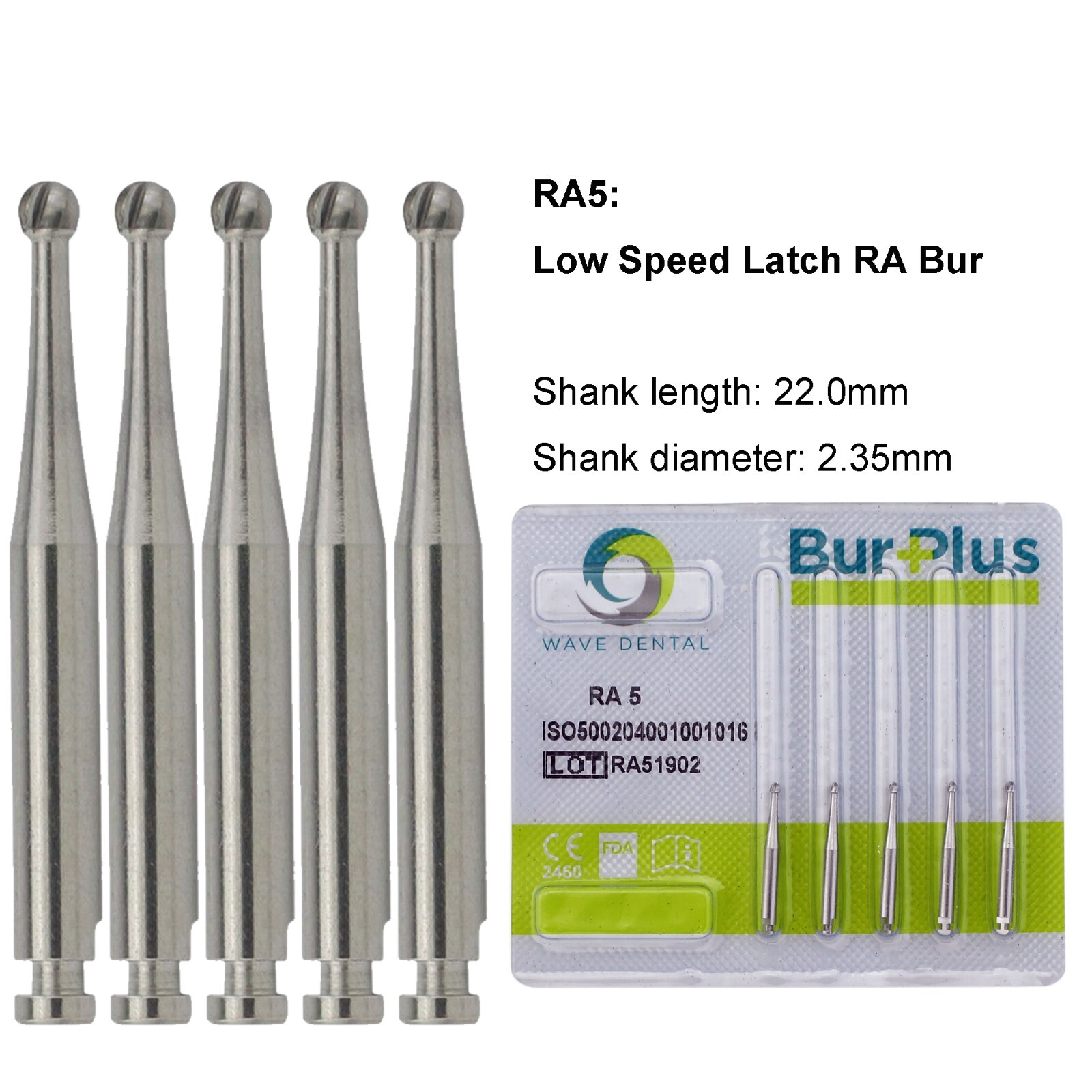 WAVE Dental Round Burs Carbide Latch Burs RA 1 2 3 4 5 6 7 8 LA Slow Speed PRIMA