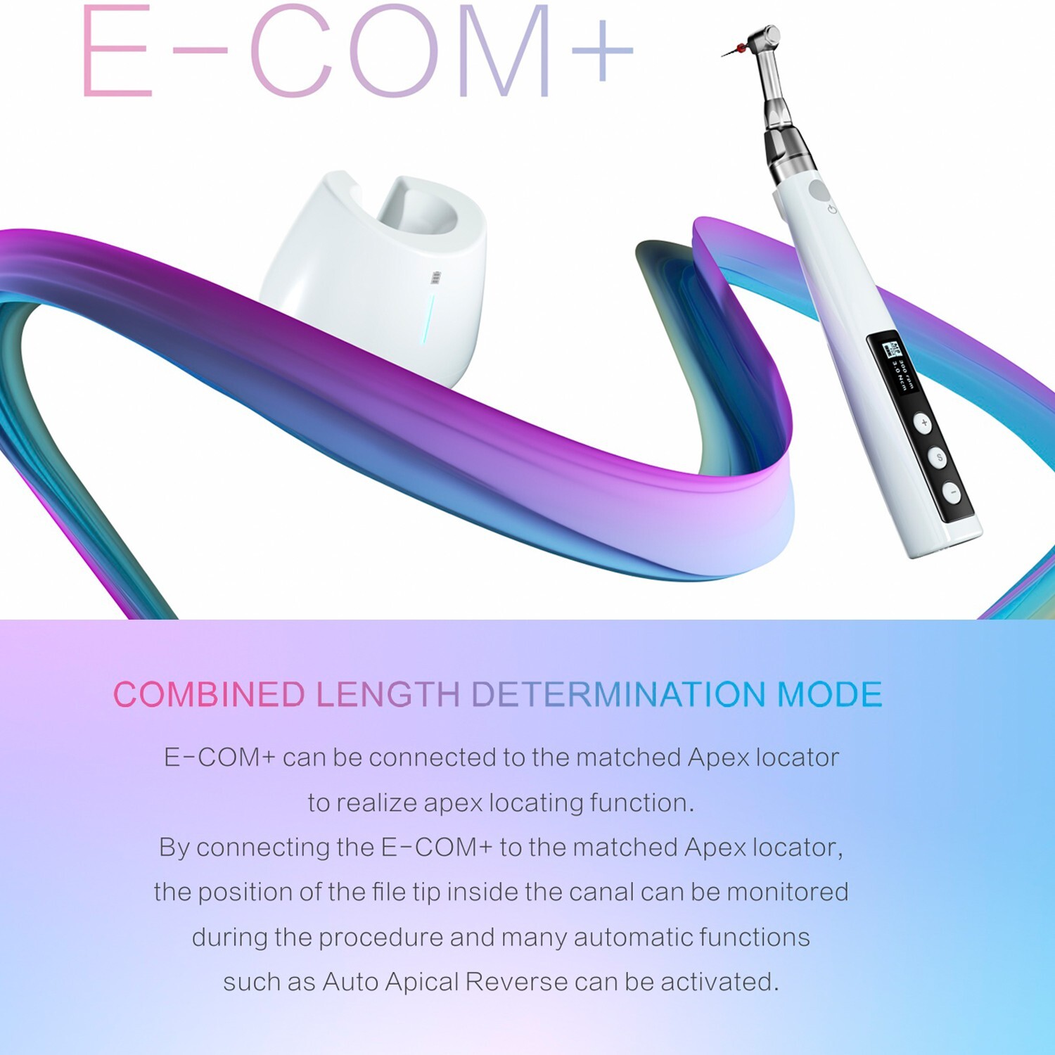 Woodpecker Dental Cordless Endo E-COM+ Endo Motor Handpiece W/Reciprocating Mode