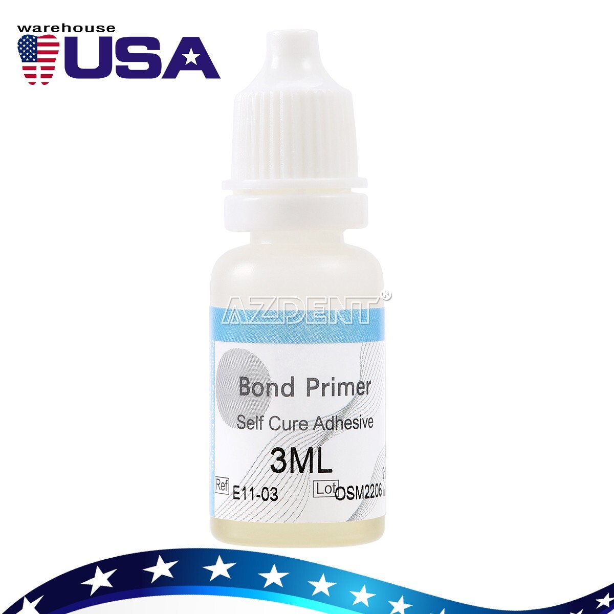 Dental Orthodontic Adhesive Light Cure Band Cement Shade Blue Glue Kit for Brace