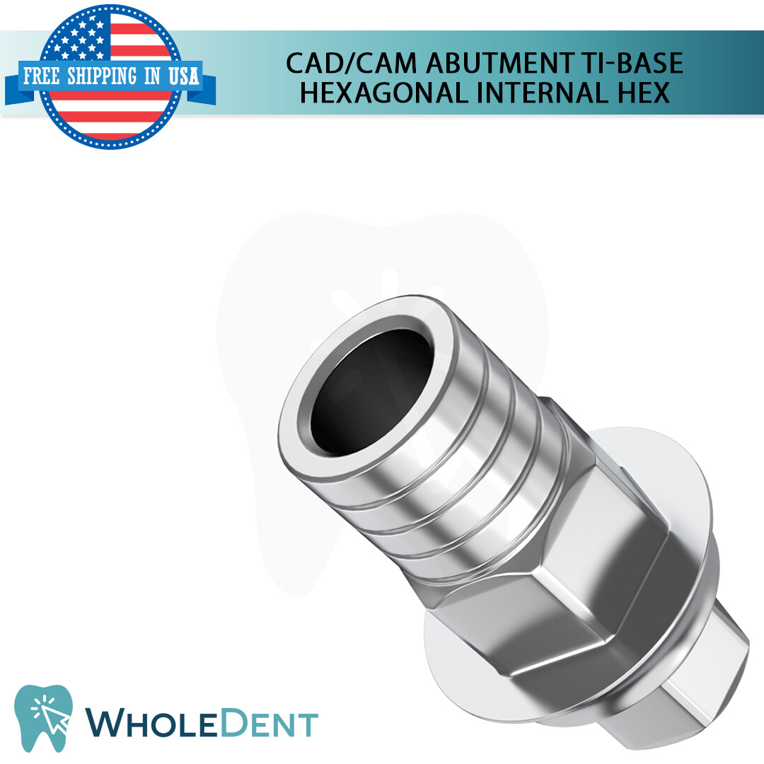 X1 Ti-Base CAD/CAM Hexagonal Abutment Titanium Dental Int Hex Connection 2.42mm
