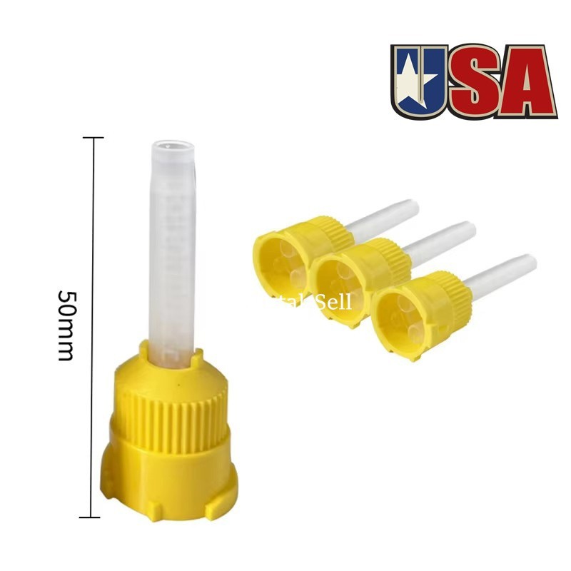 Dental Impression Mixing Tips Yellow 1:1 Intraoral Tip For Impression Material