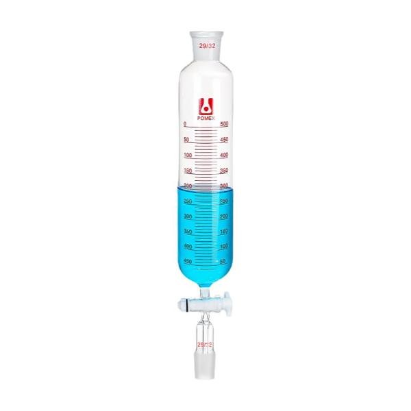 25ml-1000ml Cylindrical Separating Funnel Double Standard Jointed Glassware CA