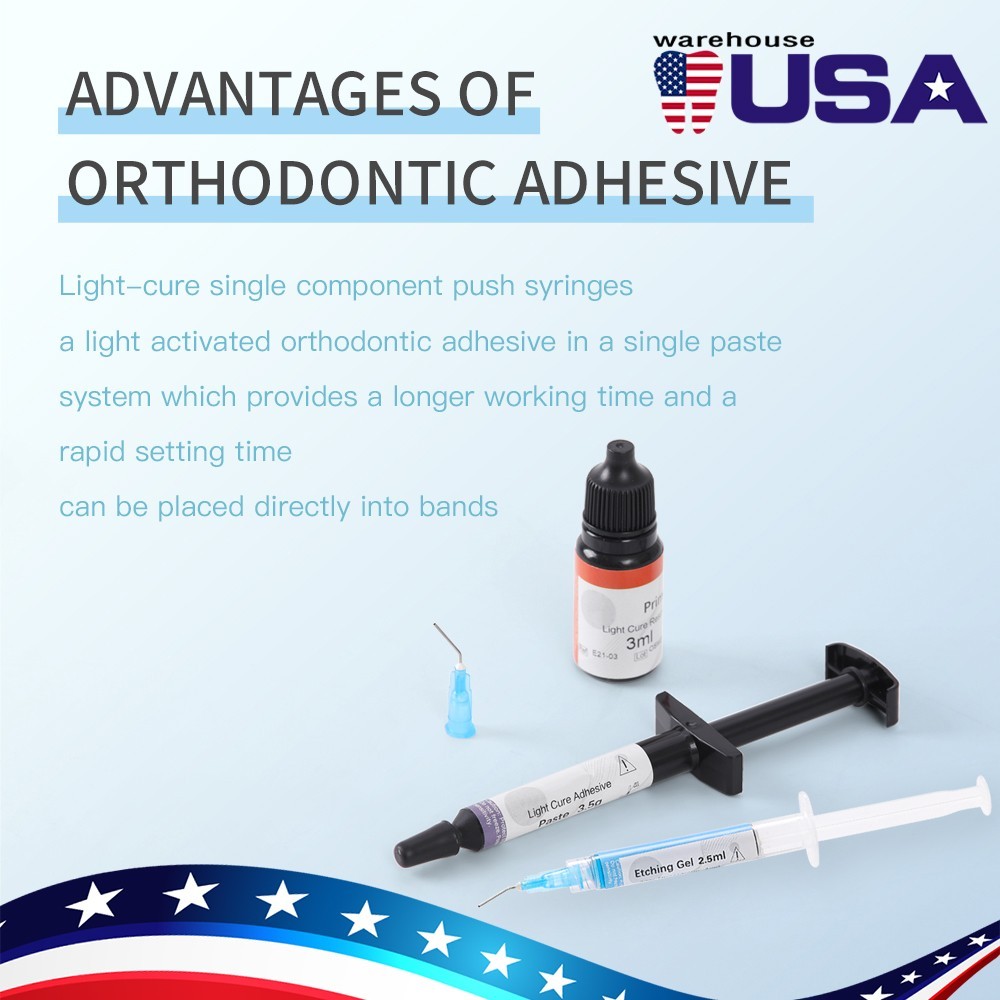 Dental Orthodontic Light Cure Brackets Adhesive Bonding System