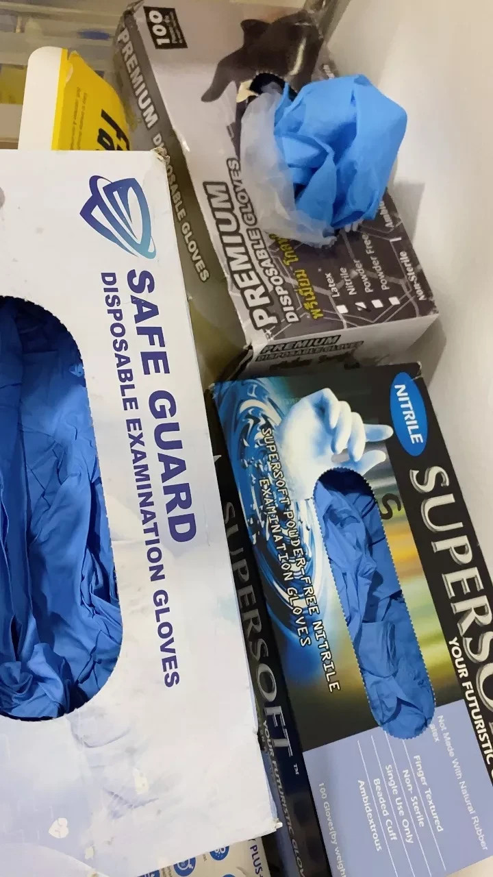 (200PCS) New Quality Nitrile Glove Powder Free / Blue Thick / Size L