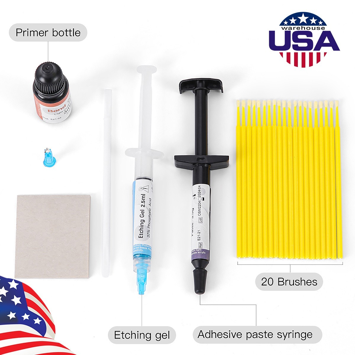 Dental Orthodontic Light Cure Brackets Adhesive Bonding System