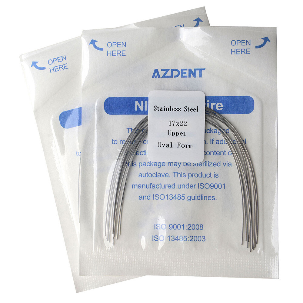 Los alambres de ortodoncia dental rectangular oval arco de acero inoxidable