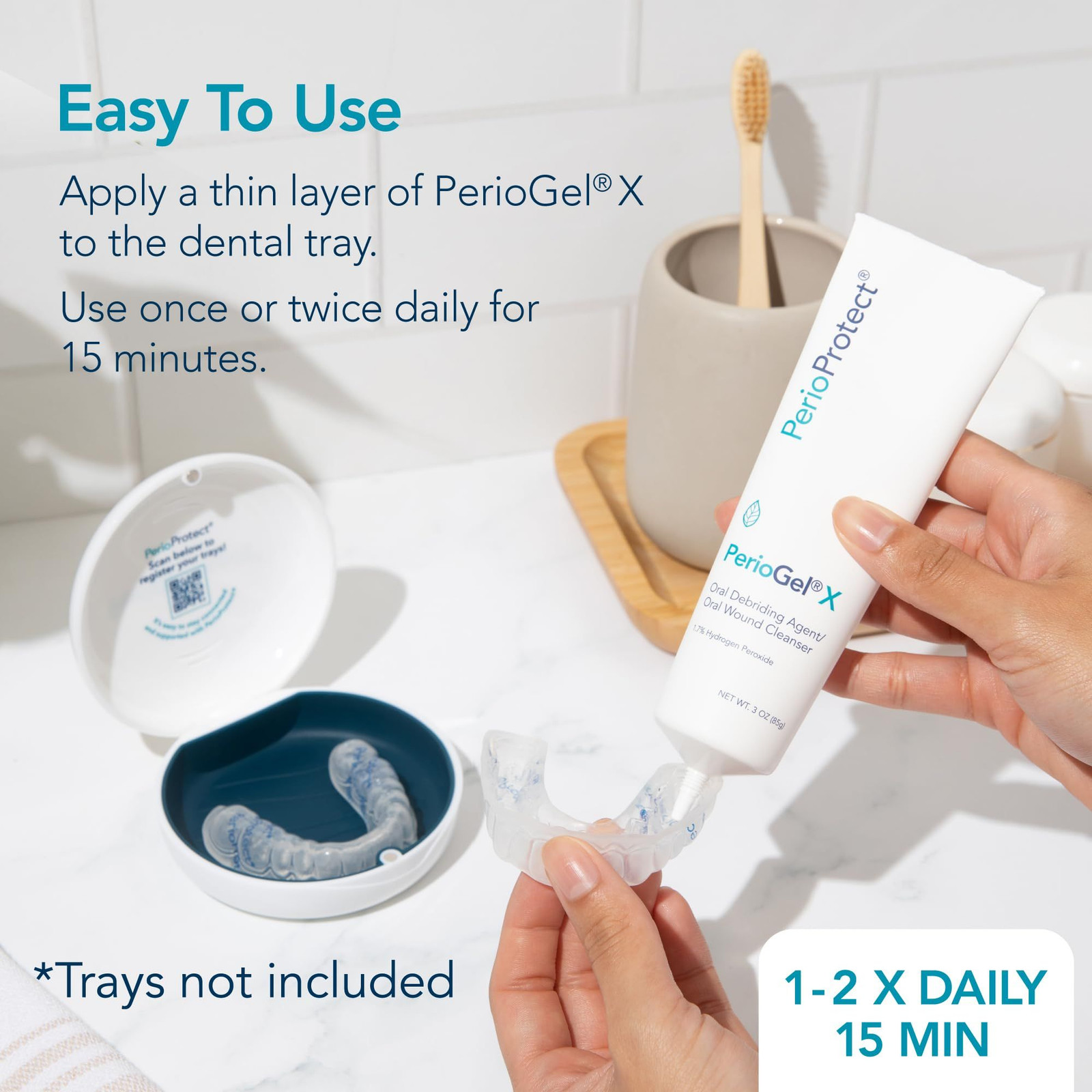 PerioGelX | Periodontal Treatment for Teeth | 3 Ounce (Pack of 1), White