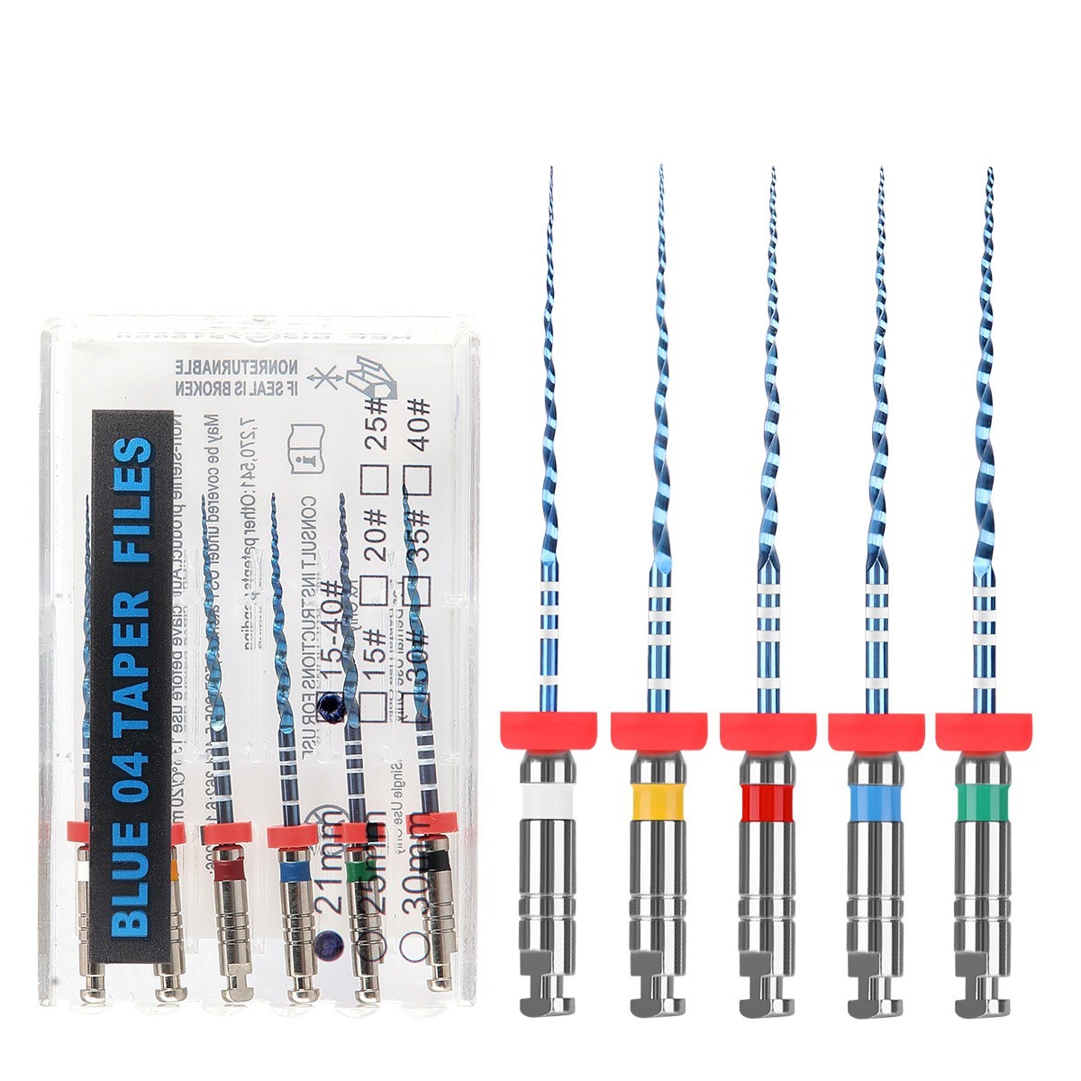 AZDENT Dental Blue Engine Use Niti Rotary Files Root Canal Endodontics 04 Taper