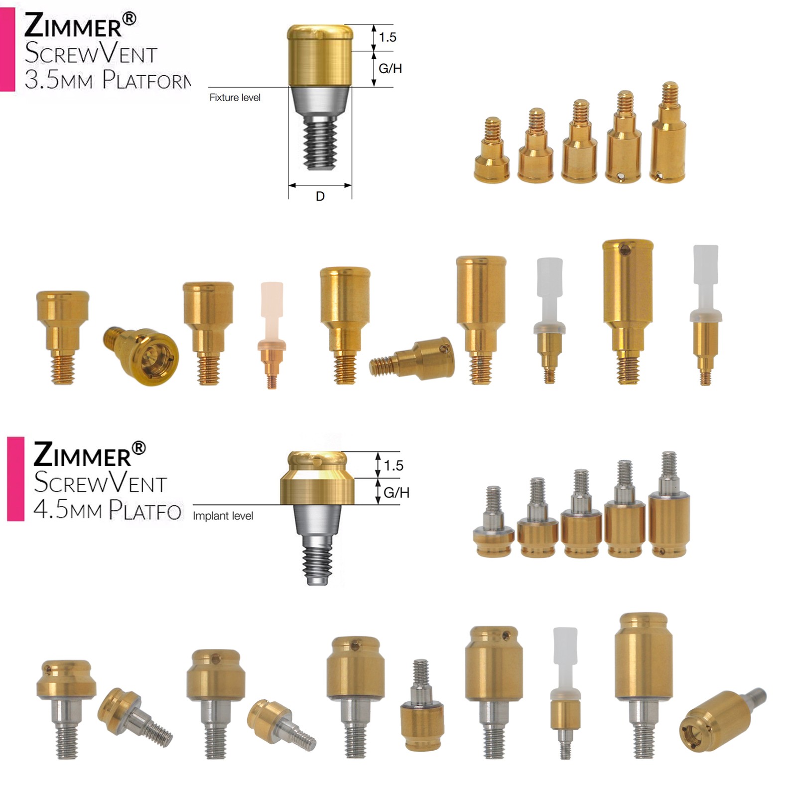 US Dental Locator Overdenture Abutment & Accessories Compatible Multiple Implant