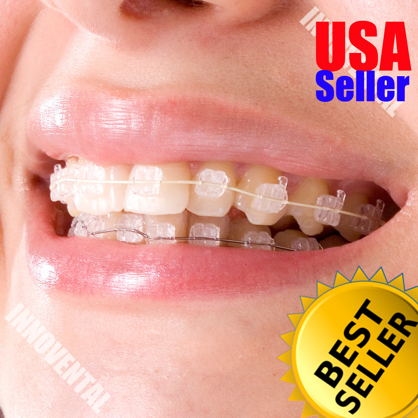 J&J Ortho™ CLARO™ Crystal Sapphire Orthodontic Bracket(20 Brackets) Hubit