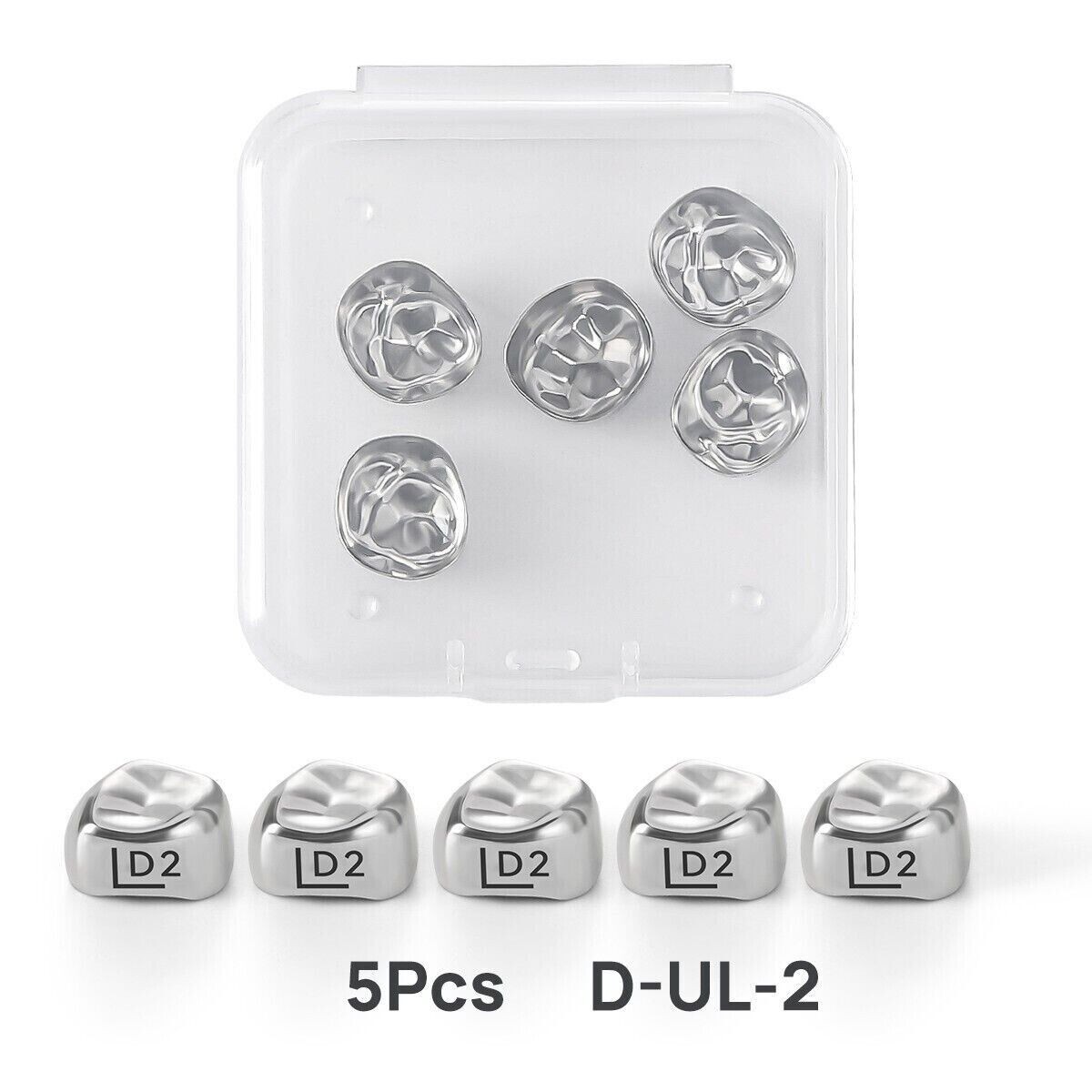 5 Pcs Dental Pediatric Crown Kids Stainless Steel Molar Crowns Preformed Primary