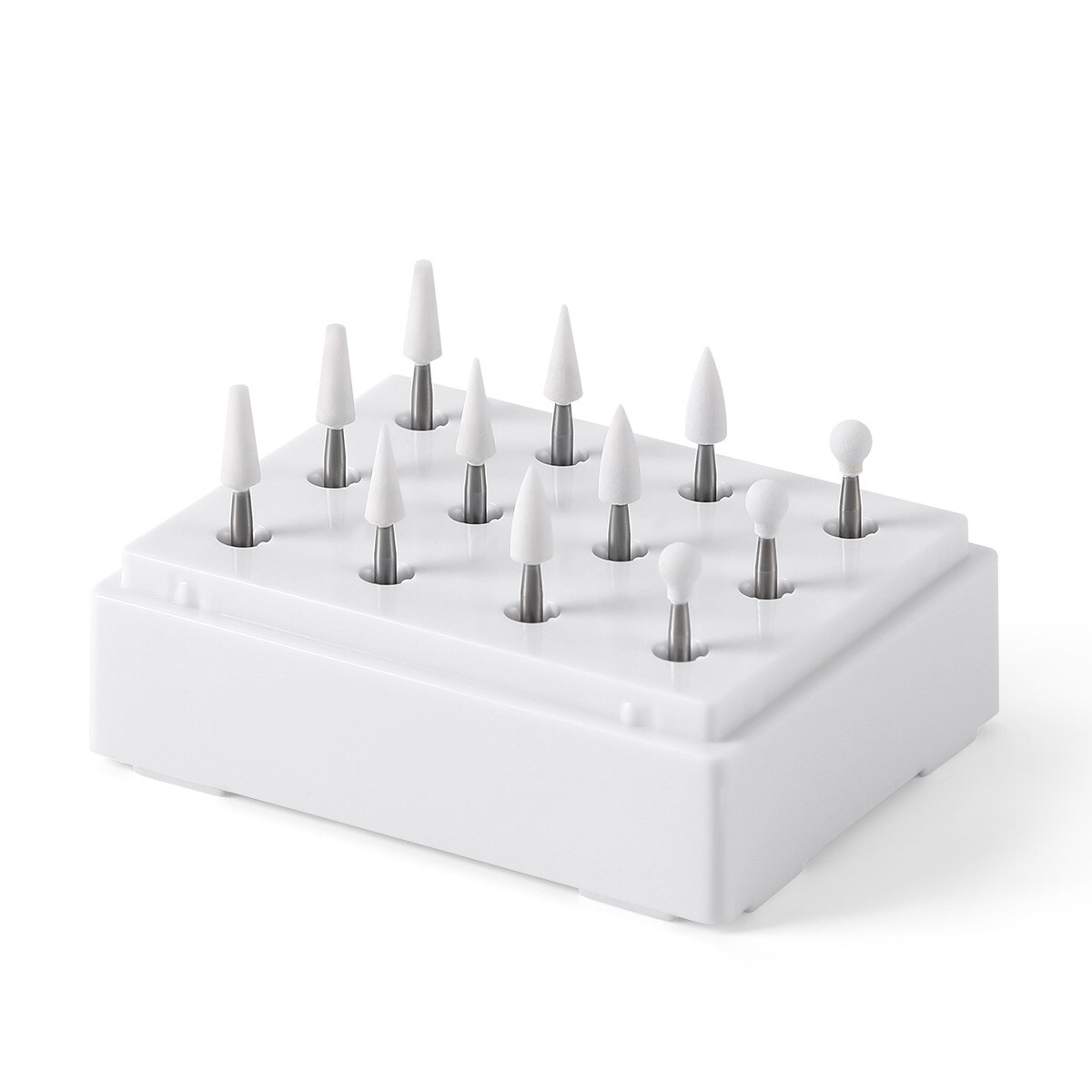 Dental Polishing Burs Porcelain Resin FG Burs Coarse / Fine White/Green Stone