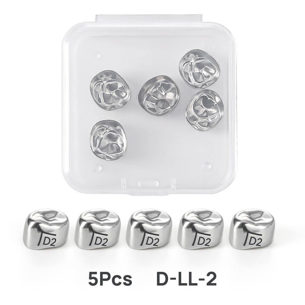 5 Pcs Dental Stainless Steel Kids Primary Molar Crowns Pediatric Crown 48 Size