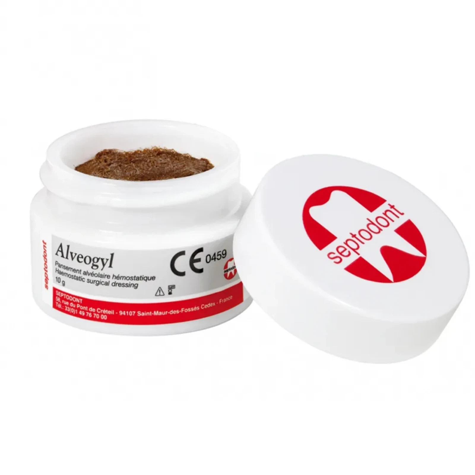 Septodont Alveogyl 10g Jar Dental Alveolar Dressing Antiseptic Analgesic Paste