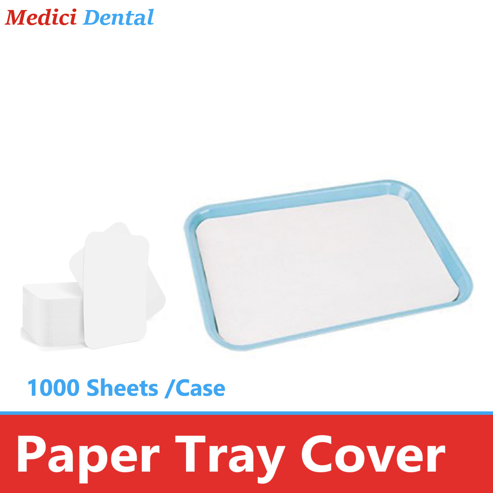 1case, 1000 Pcs, Dental Paper Tray Cover, Size B (12.25″ x 8.5″) – All colors