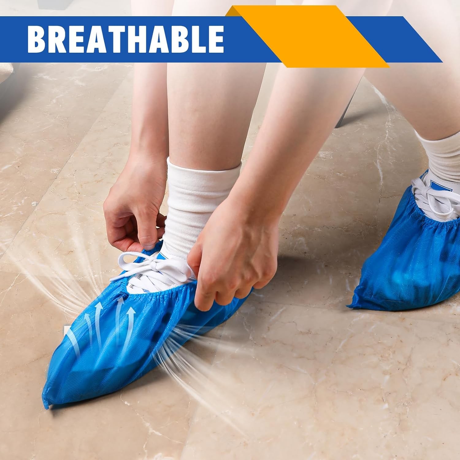900 Pack 450 Pairs Shoe Covers Disposable Non-woven Fabric Shoes Covers Indoor