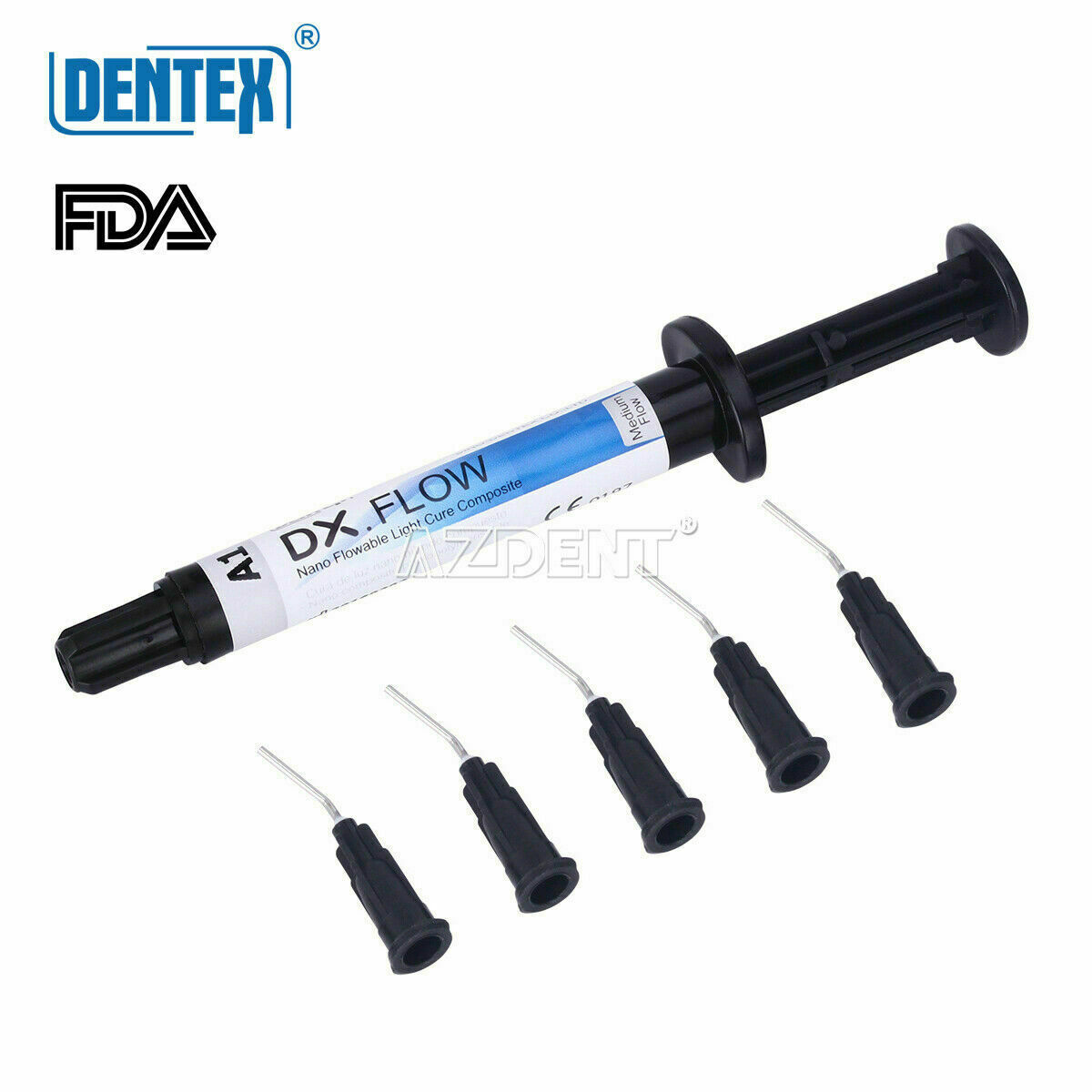DENTEX Dental Flowable Light Cure Hybrid Composite Resin Medium Flow A1 3g/Kit