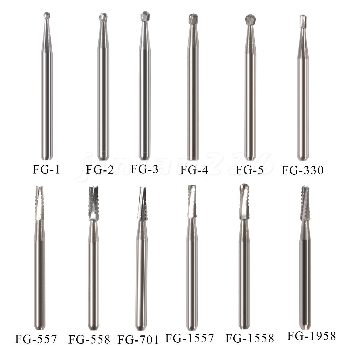 10pcs Dental Trimming Finishing Carbide Burs FG # Friction Grip Fit High Speed