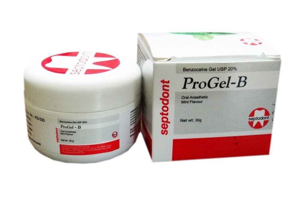 Dental PROGEL B Topical Gel Paste 30g for Effective Pain Relief During Procedure