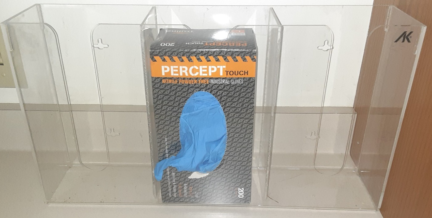 Triple Plastic Glove Box Holder Wall Mount Glove Dispenser – 20 x 11 x 4