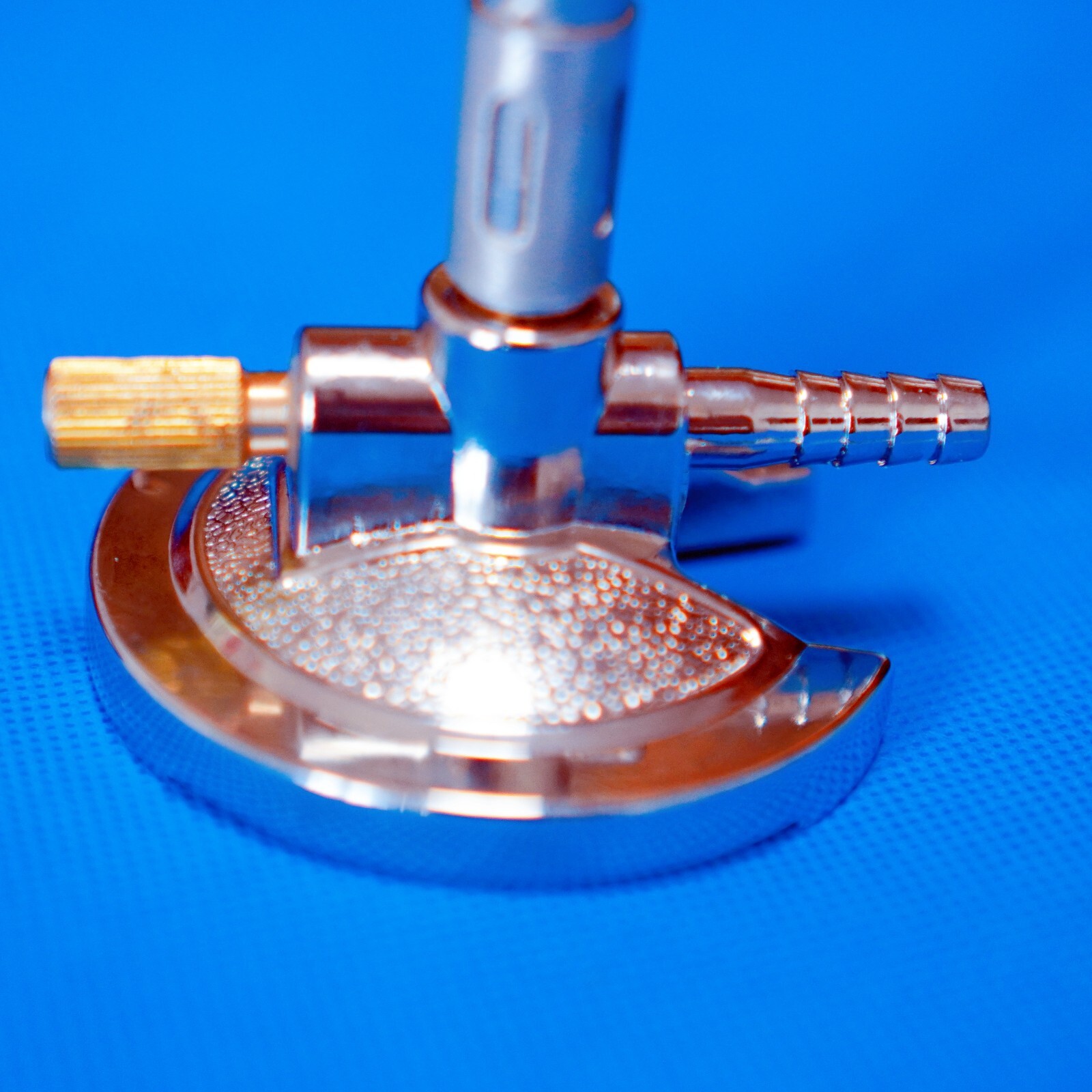Lab Bunsen burner, used to heat lab glass flask or other glass container bottle
