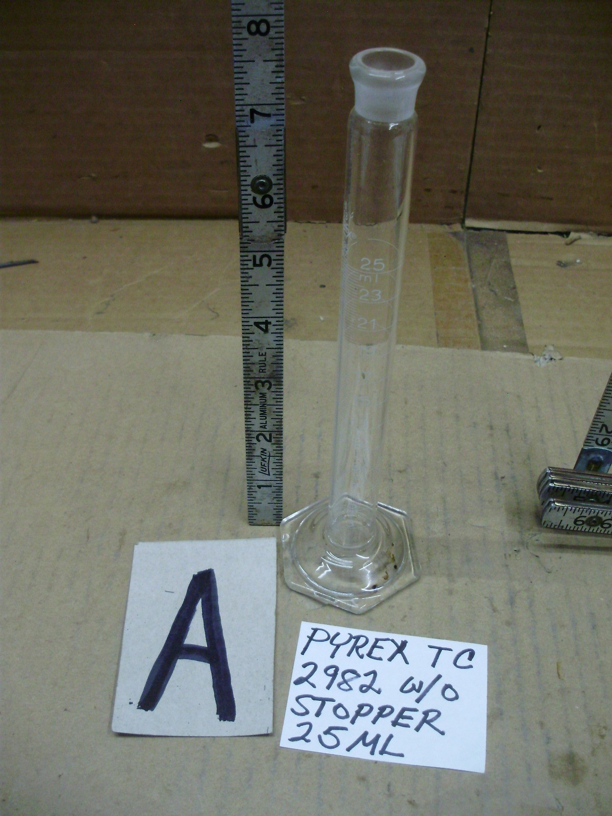 Graduated Glass 25ml Cylinders, Pyrex, Kimax, Unbranded, Sold Separately