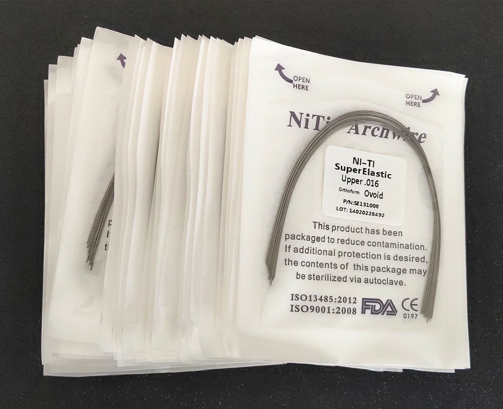 Dental Orthodontic Super Elastic Wire Niti Round Arch Wires Ovoid Form