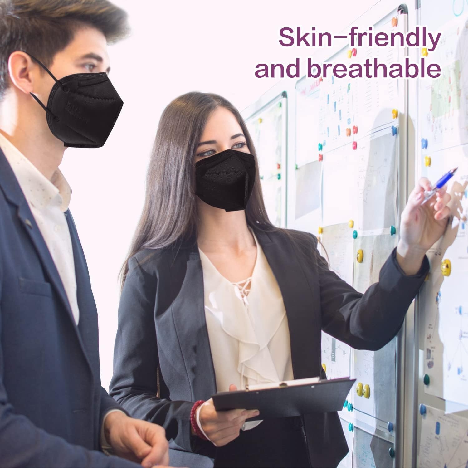 N95 Mask Black MADE in USA Particulate Respirator Protective Face Mask (10-Pa…