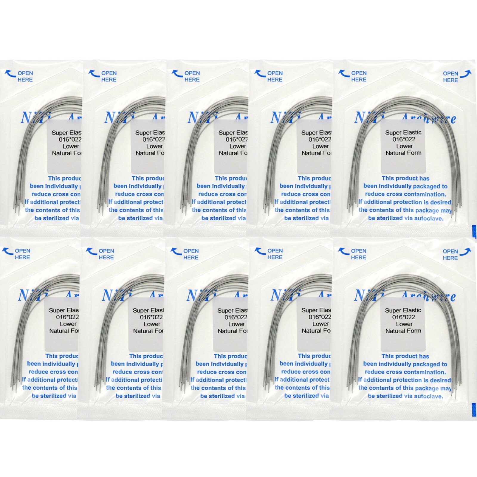 US Dental Ortho Arch Wire NiTi Stainless Reverse Curve Nature Round Square Ovoid