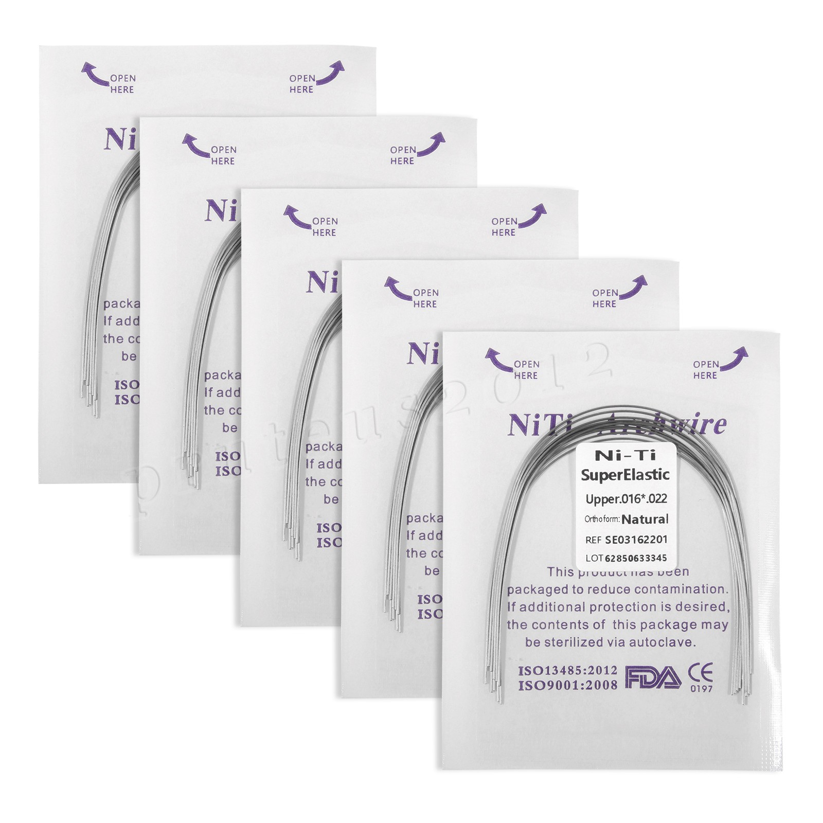 Dental Orthodontic Arch Wire Super Elastic Niti Round Rectangular Natural Form