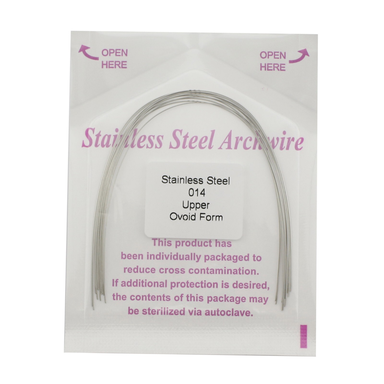 100PCS Orthodontic Stainless Steel Arch Wire Ovoid Form Round Rectangular Squre