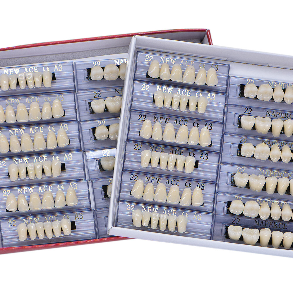 168Pcs Dental Acrylic Resin Denture 22#A3 Full Set Teeth Upper Lower Shade Tooth