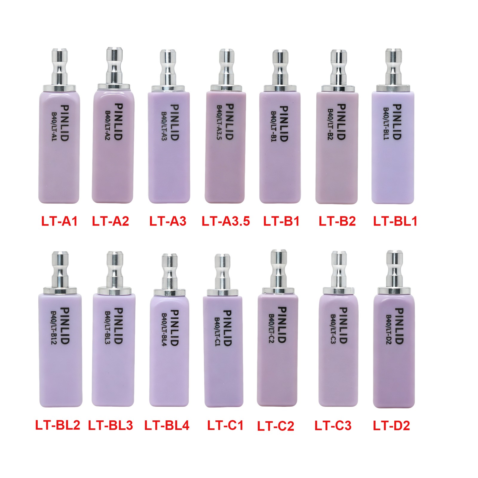 LT Dental Glass Ceramic CEREC CAD CAM B40 Blocks Bridges Lithium Disilicate 4Pcs