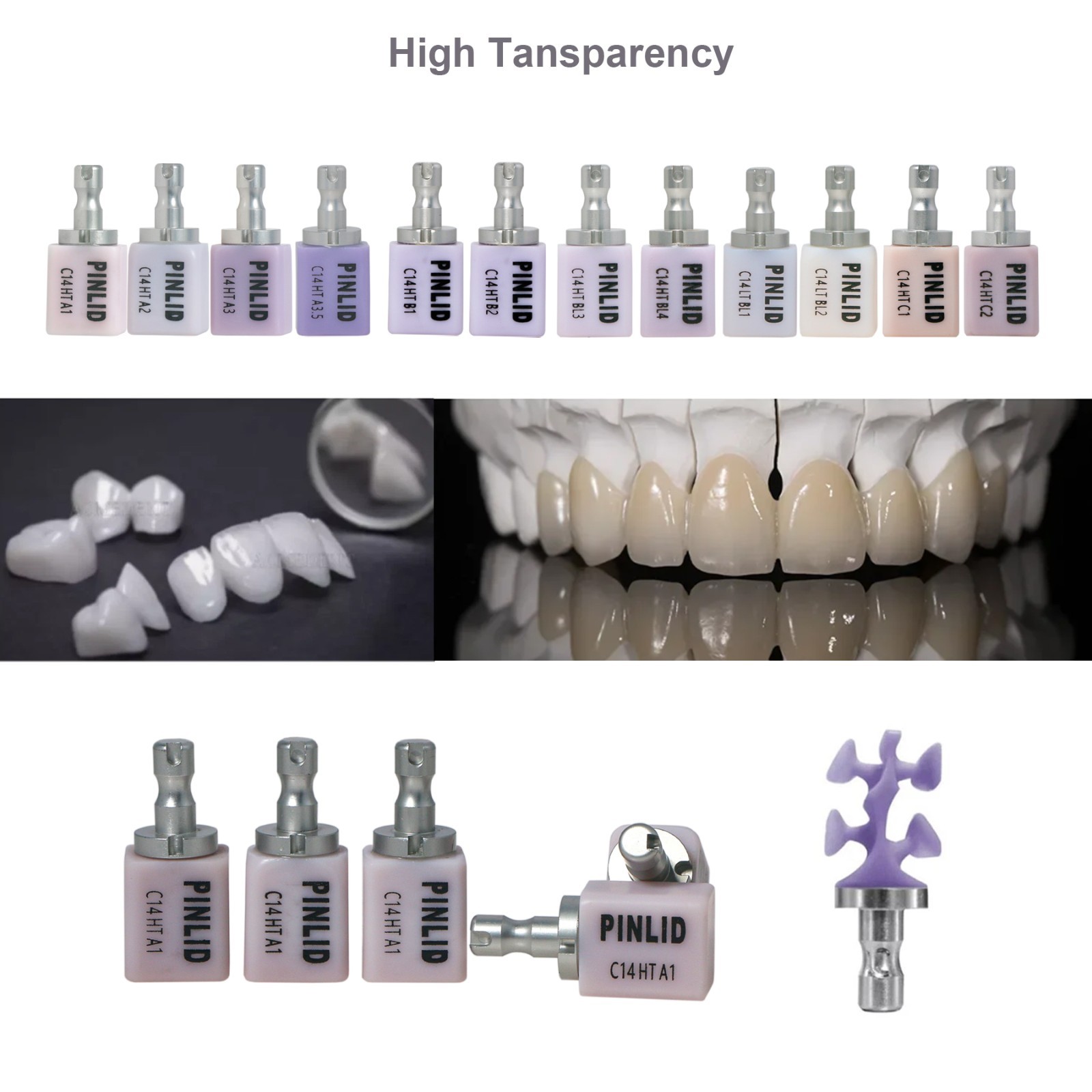 US Lab Lithium Disilicate C14 Glass Ceramic Blocks CAD CAM Sirona Cerec Veneer