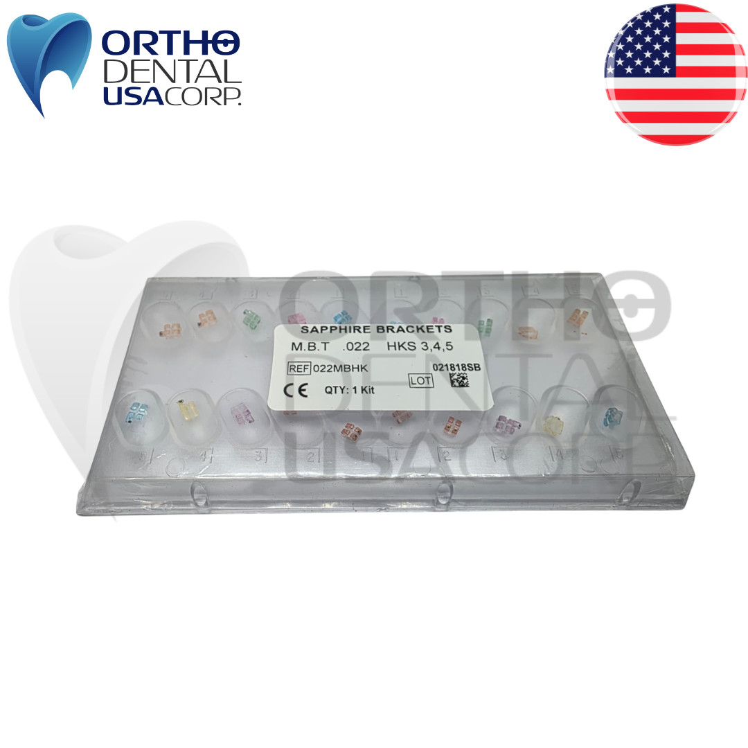 Sapphire Bracket W/H 3, 4, 5 .022″ 20 pcs Seller USA Seller Orthodentalusa Corp