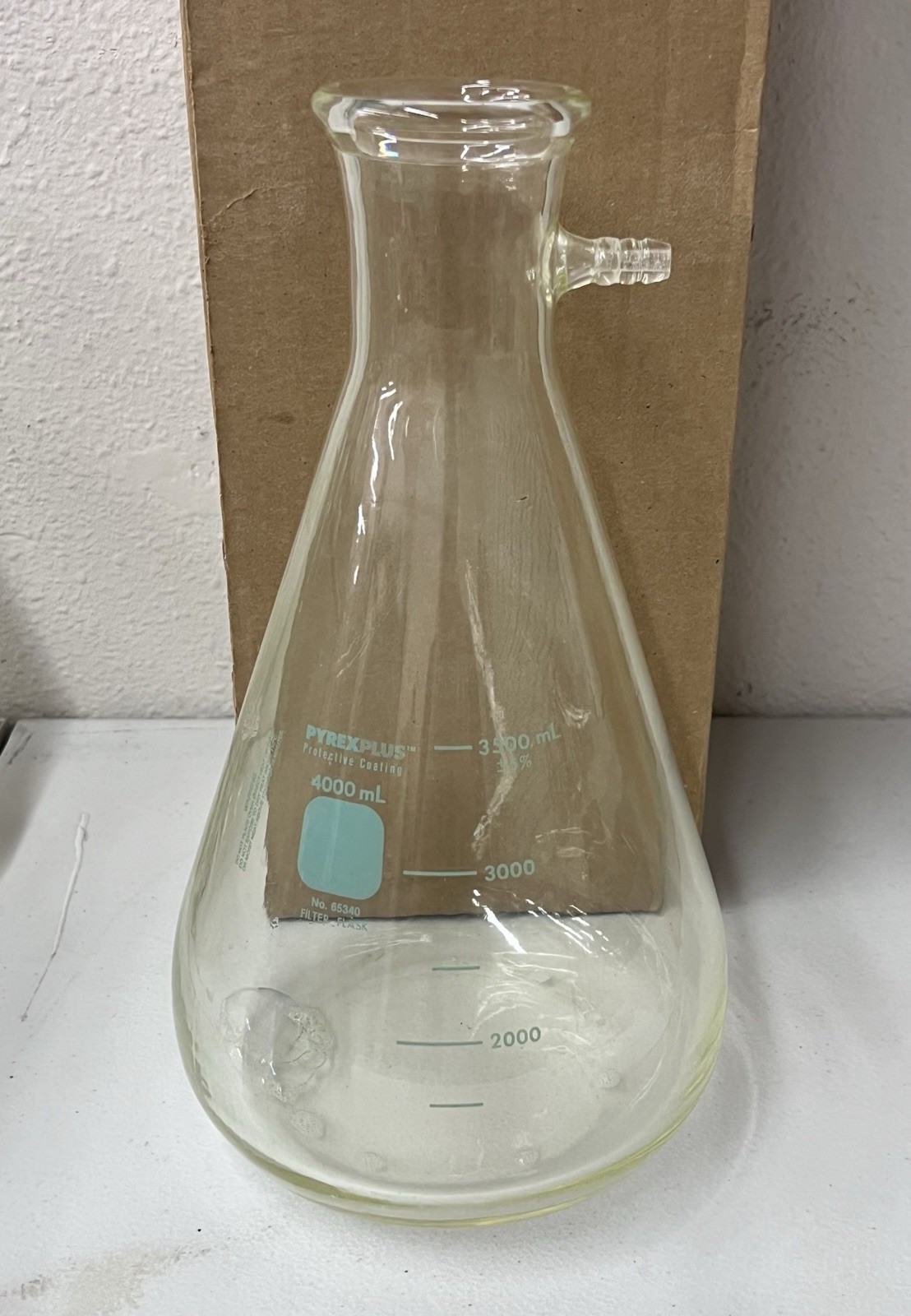 PYREX PLUS Protective Coating 4L Filtering Flask 4000ml #65340 Large