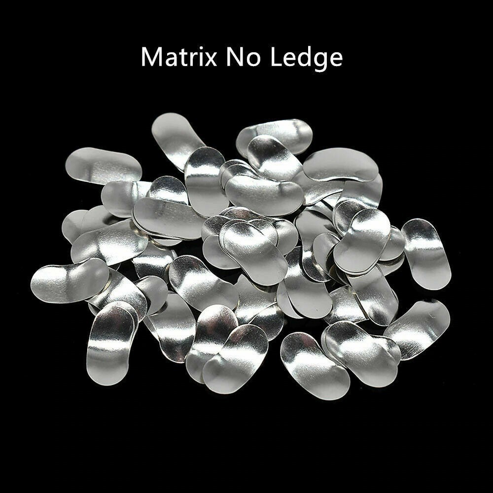 100 Pcs Dental Sectional Contoured Metal Matrices Refill Matrix Band 35um TOR VM